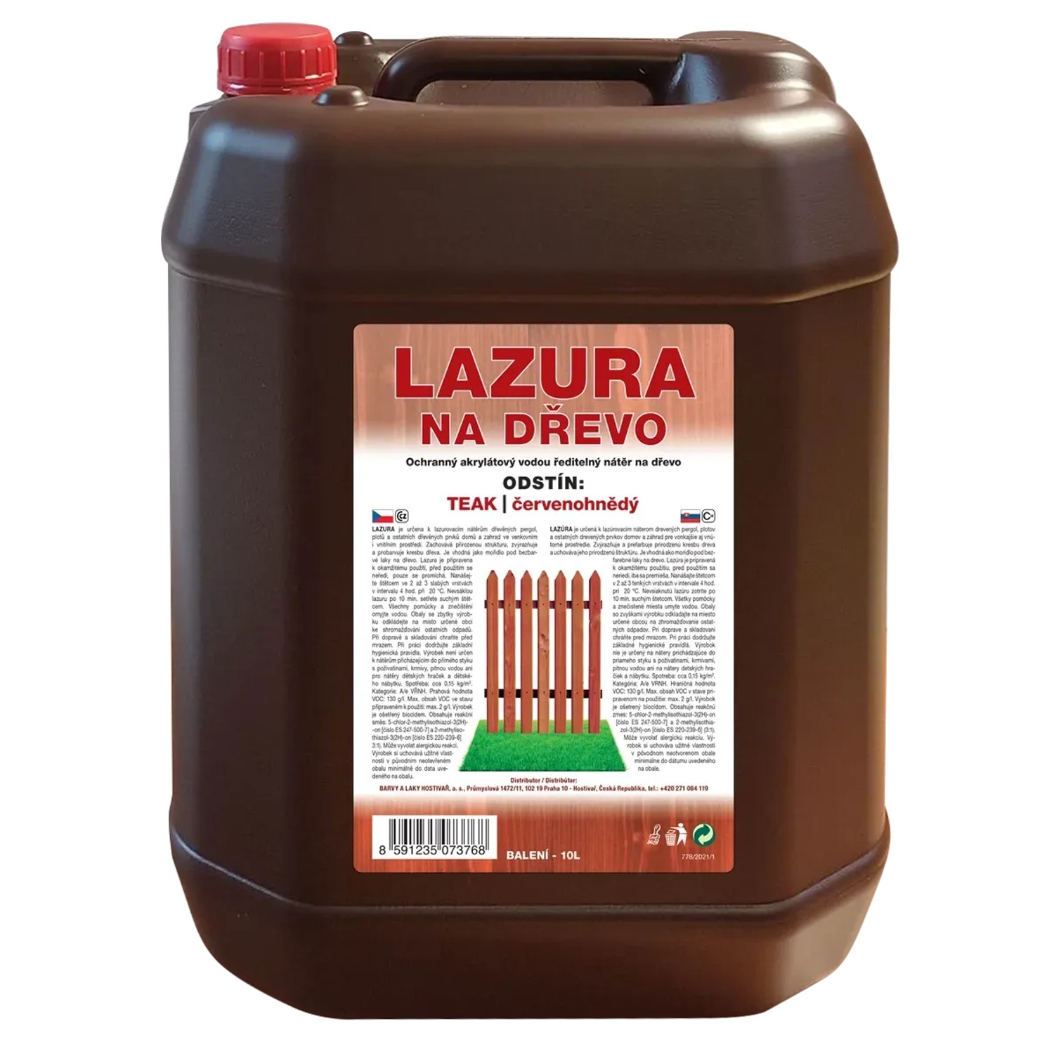 E-shop Barvy a Laky Lazúra na drevo teak 10 l
