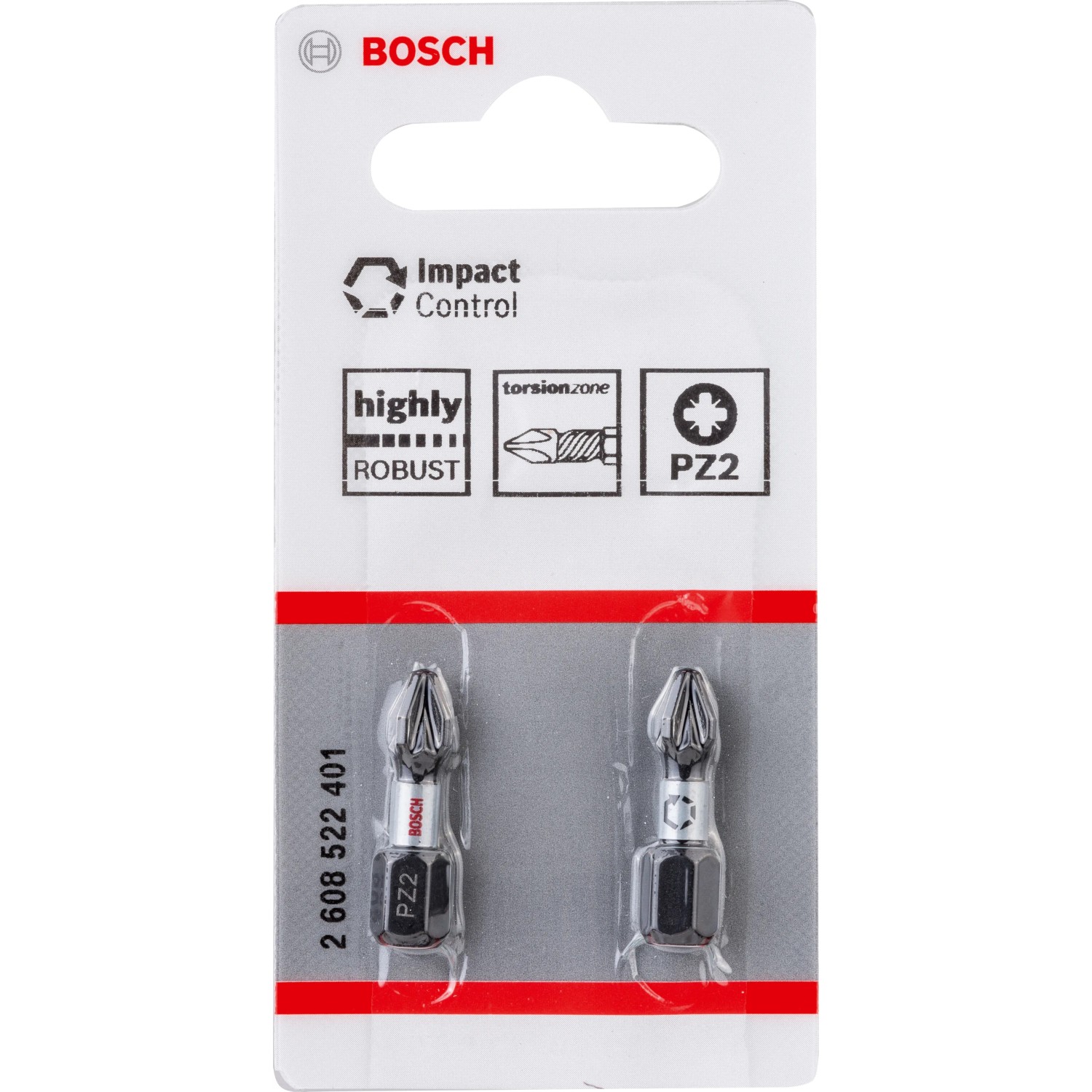 E-shop Bosch Bity skrutkovacie PZ2 Impact Control, 2 ks