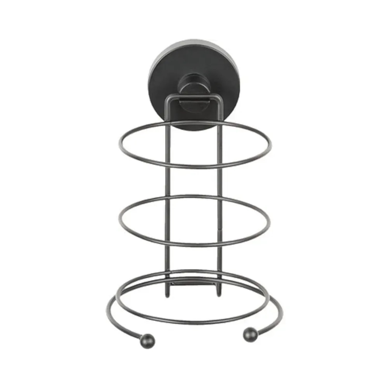 E-shop Wenko Držiak na fén Milazzo Vacuum-Loc Plus čierny 11,5 x 17,5 x 4,5 cm