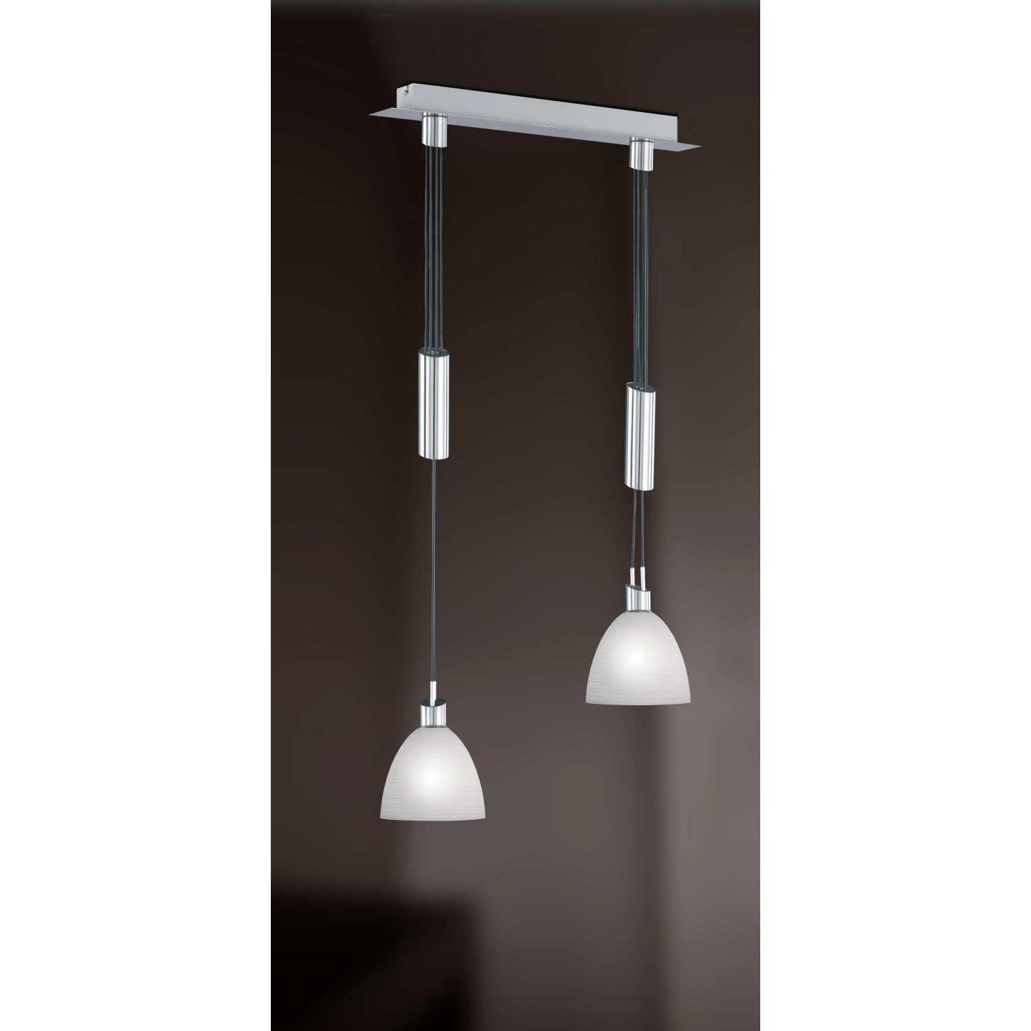 Lampada A Sospensione Wofi SAVANNAH, Design Unico Con Vetro Dipinto A Mano E Finitura Nichel