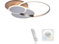 Paul Neuhaus Stropné LED svietidlo Palma, 50W, 6000lm, dekor dreva, 65 x 62,5 cm