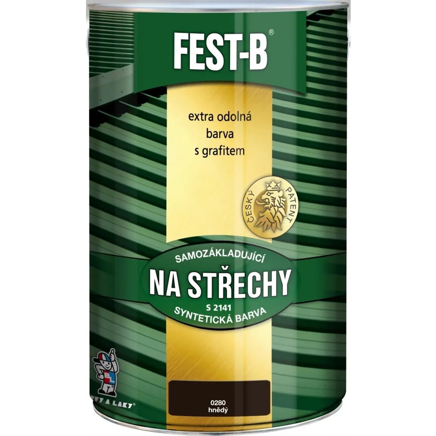 E-shop FEST-B Antikorózny náter na železo 2v1 na strechy S2141, 0280 hnedá, 5 kg
