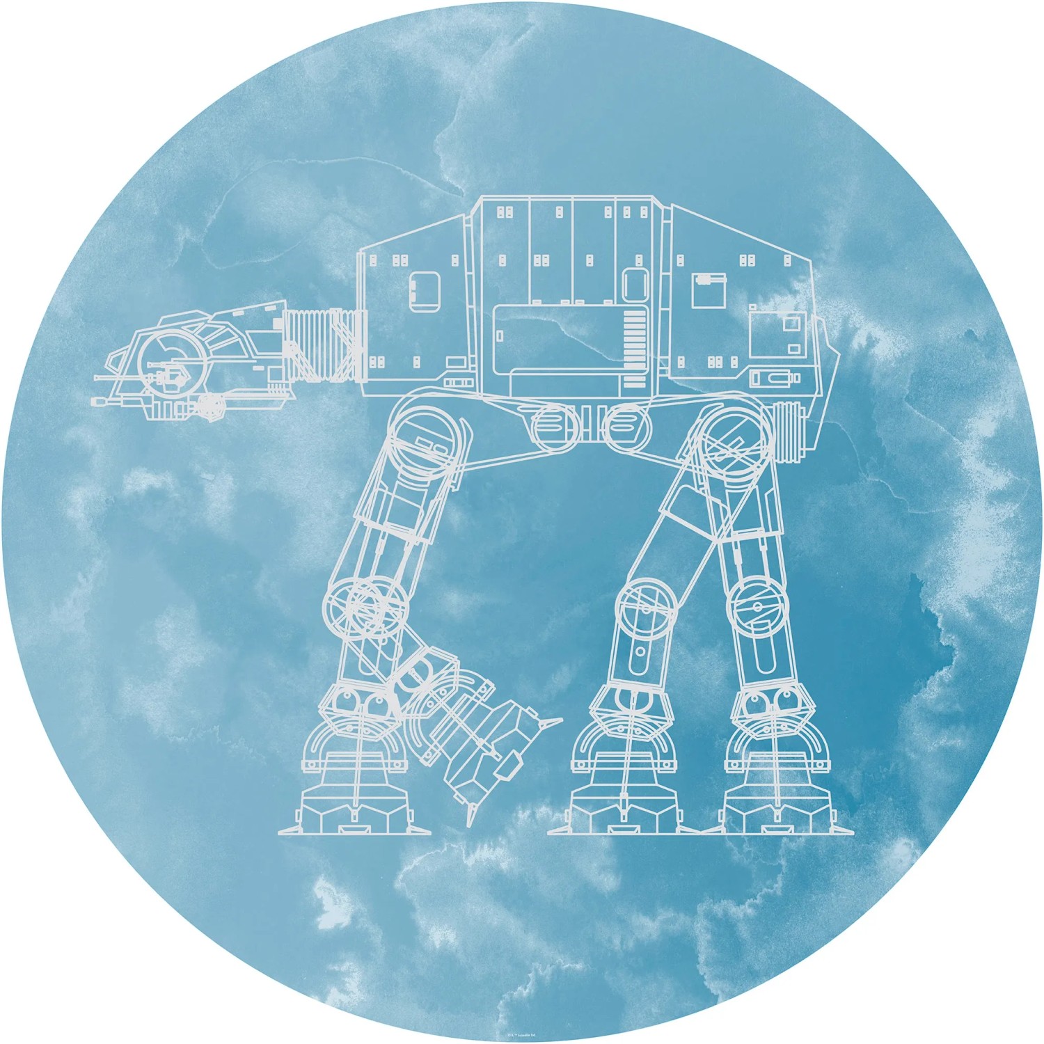 E-shop Komar Samolepiaca vliesová fototapeta Dot Star Wars AT-AT pr. 125 cm