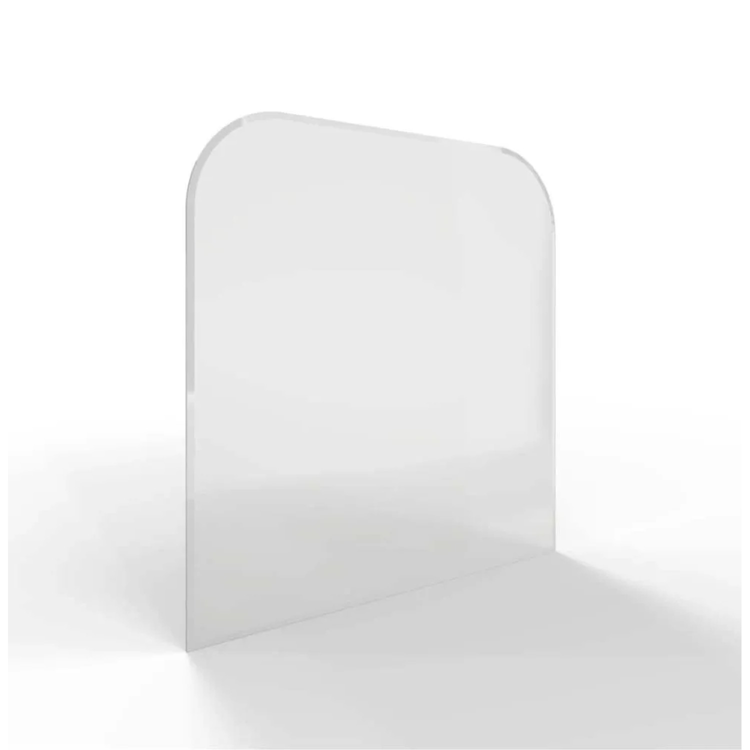 E-shop HS Flamingo Sklo pod kachle oblúk 2xR200, číre, 1000 x 1000 x 6 mm