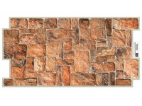PVC obkladový panel Stone Brown Cubes 0,4 mm, 98 x 49,8 cm