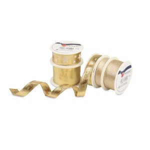 Ditipo Látková stuha Cream Gold rôzne druhy 40mm x 2m/25mm x 3m/15mm x 3m, 1 ks