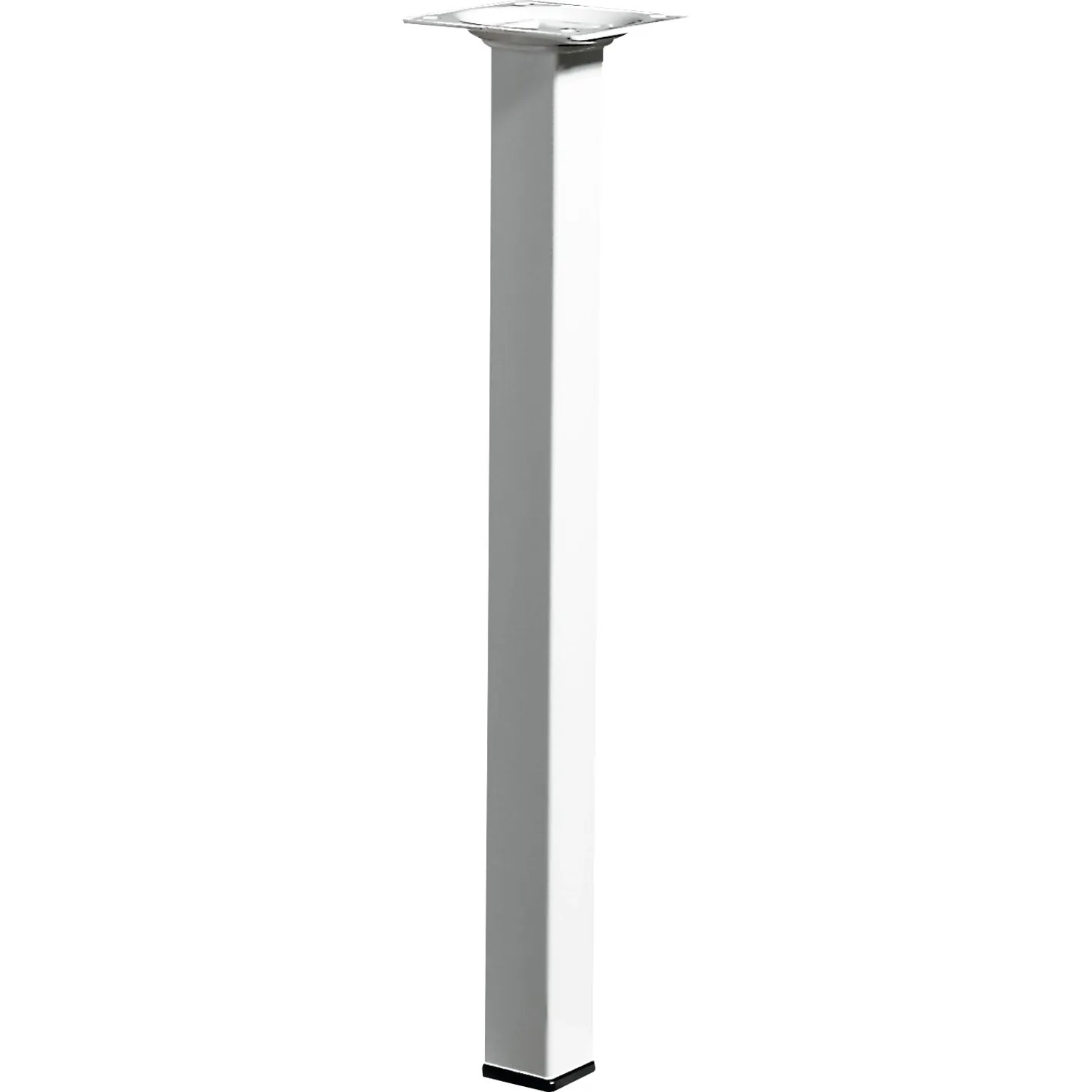 E-shop Hettich Nábytková noha hranatá, biela, 24 x 24 x 300 mm