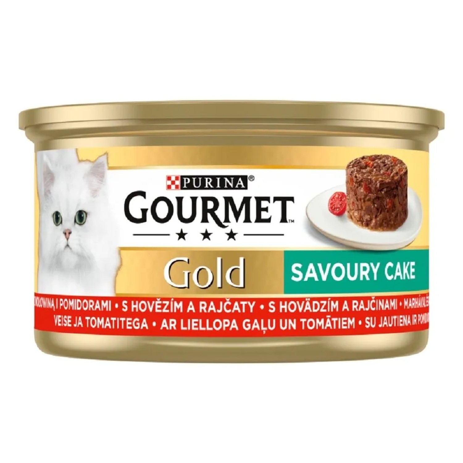 E-shop Gourmet Gold Savoury Cake Konzerva pre mačky hovädzie s paradajkami 1 x 85 g