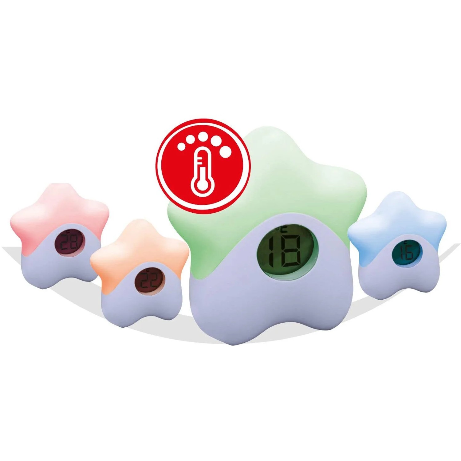E-shop Abus Nočné osvetlenie s teplomerom JC8650 Lily biele, 1 ks