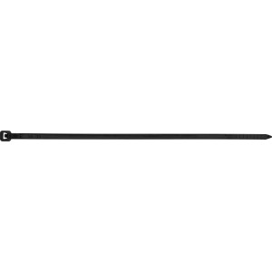 Čierna káblová viazacia páska, 150 mm, na zväzovanie a upevňovanie káblov.