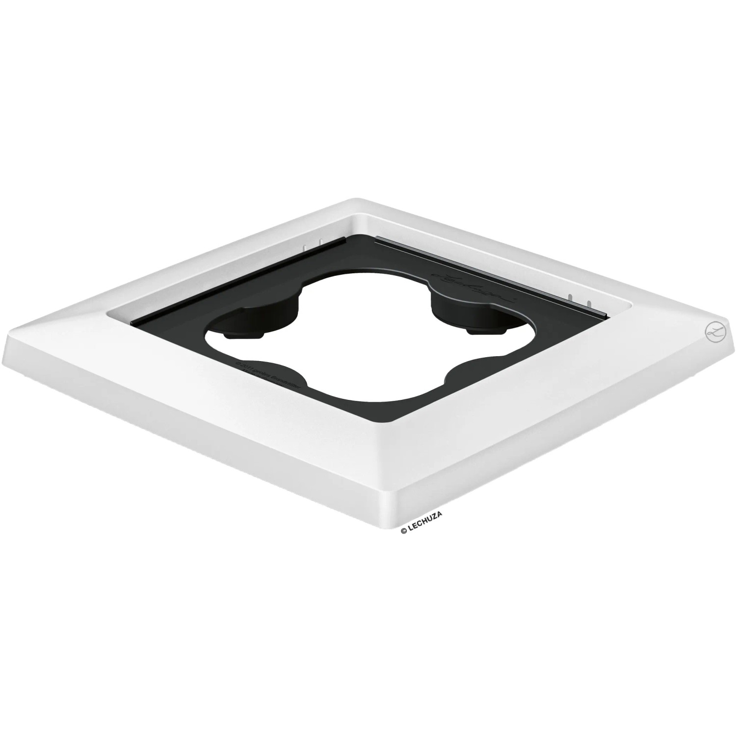 E-shop Lechuza Podstavec pod kvetináč s kolieskami Cubico 30, biela, 32 x 32 cm