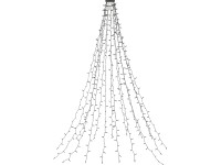 LED svetelný záves na stromček 180 cm, 512 LED 2v1 studená/teplá biela, IP44
