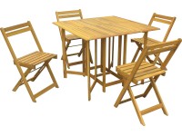 Balkónová súprava Managua FSC, tankové drevo, 5dielna