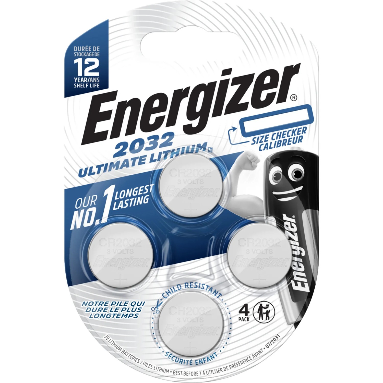 E-shop Energizer 2032 ULTIMATE LITHIUM Lítiová gombíková batéria CR2032 3 V, 4 ks