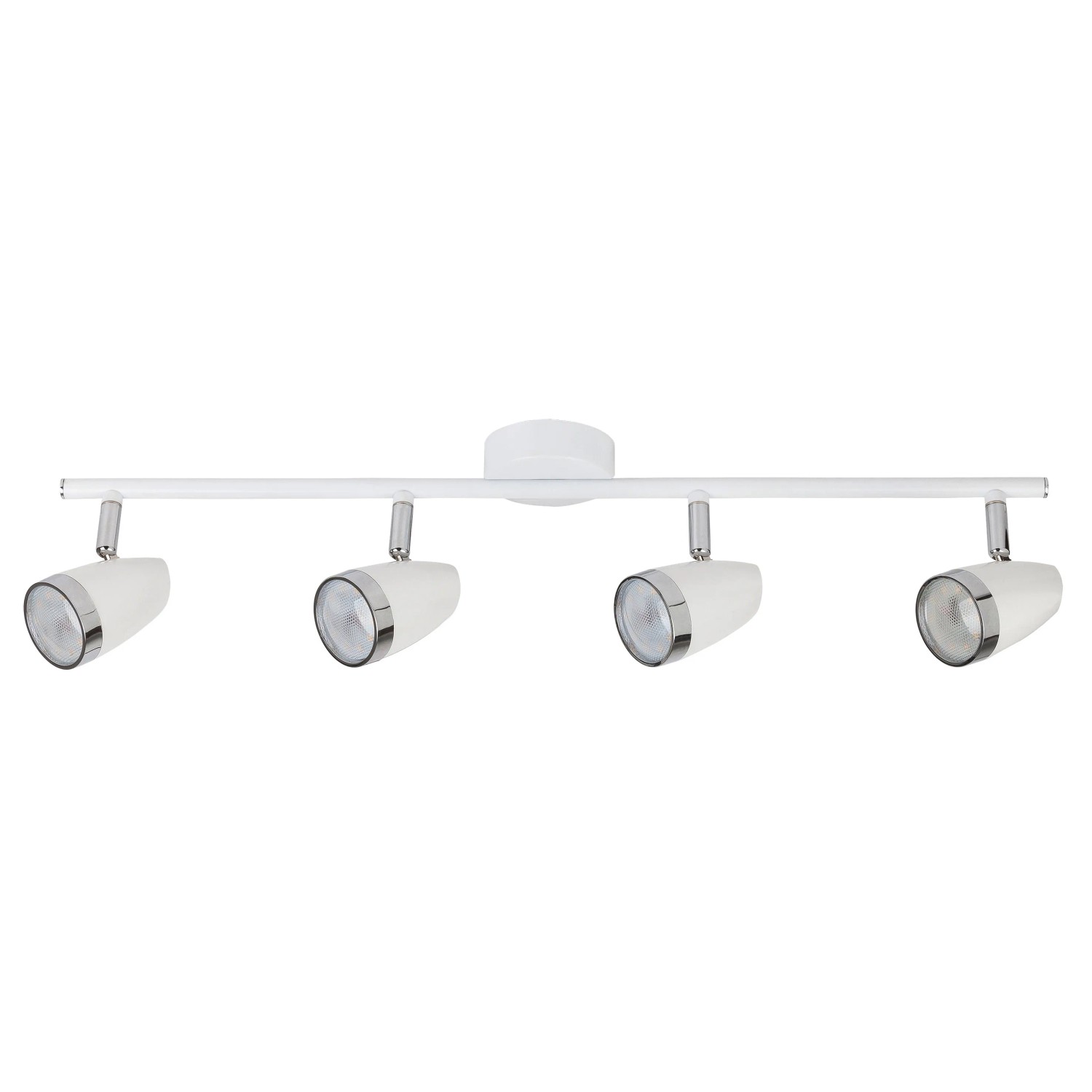 E-shop Rabalux Stropné 4bodové svietidlo Karen, 4x4 W, 4x280 lm, 3000 K, biela/chróm