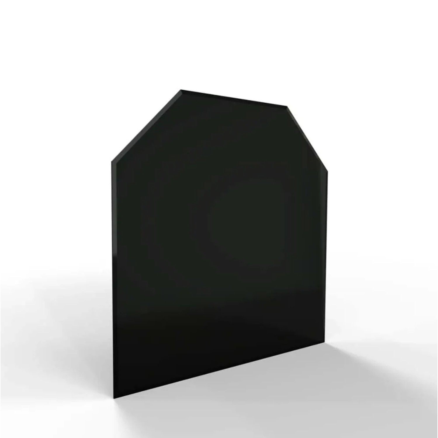 E-shop HS Flamingo Sklo pod kachle šesťhran, čierne, 1000 x 1000 x 6 mm