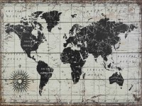 FALC Obraz tlačený na plátne Mapa 75 x 100 cm