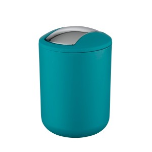 Wenko Kozmetický kôš Brasil Petrol S, 2 l, s výklopným vekom a chrómovaným vekom.