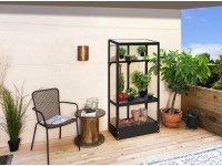 Vitavia Skleník Polis 350 ESG 3 mm, bez koliesok, čierny, 81 x 43 x 168 cm