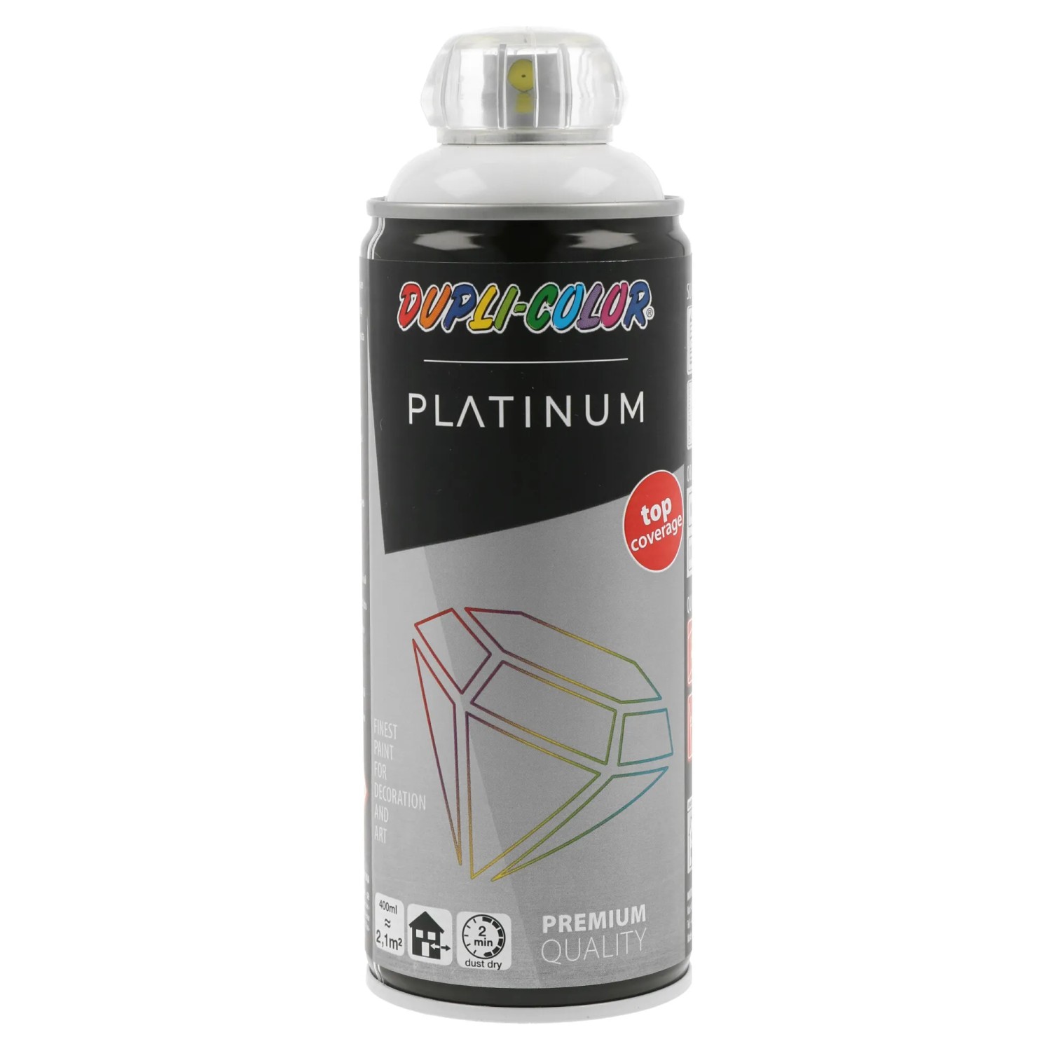 E-shop DUPLI-COLOR Lak v spreji PLATINUM lesklá, RAL 9010 jasne biela, 400 ml