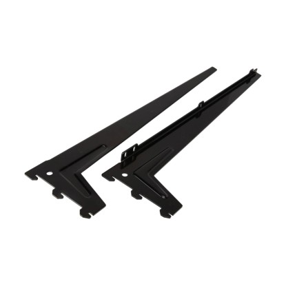Uhlový nosník s jedným otvorom 48 cm čierny, 1 pár