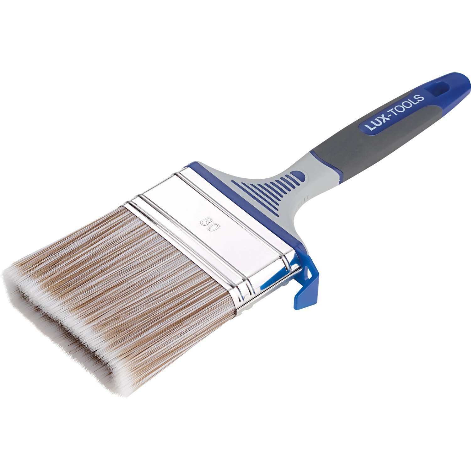 E-shop LUX-TOOLS PRO Plochý štetec lazúrovací 3K s háčikom a rezervoárom, 80 mm