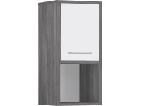 Astor Závesná kúpeľňová skrinka Oslo, biela/sivá, 33 x 28 x 68 cm
