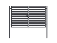 Craftex Dvojkrídlová brána Deluxe RAL 7016 antracitová 120 x 400 cm Craftex Dvojkrídlová brána Deluxe RAL 7016 antracitová 120 x 400 cm