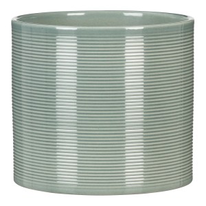Scheurich kvetináč 828, Ø 12 cm, šalviovo zelená, rebrovaný dizajn, pre interiér.