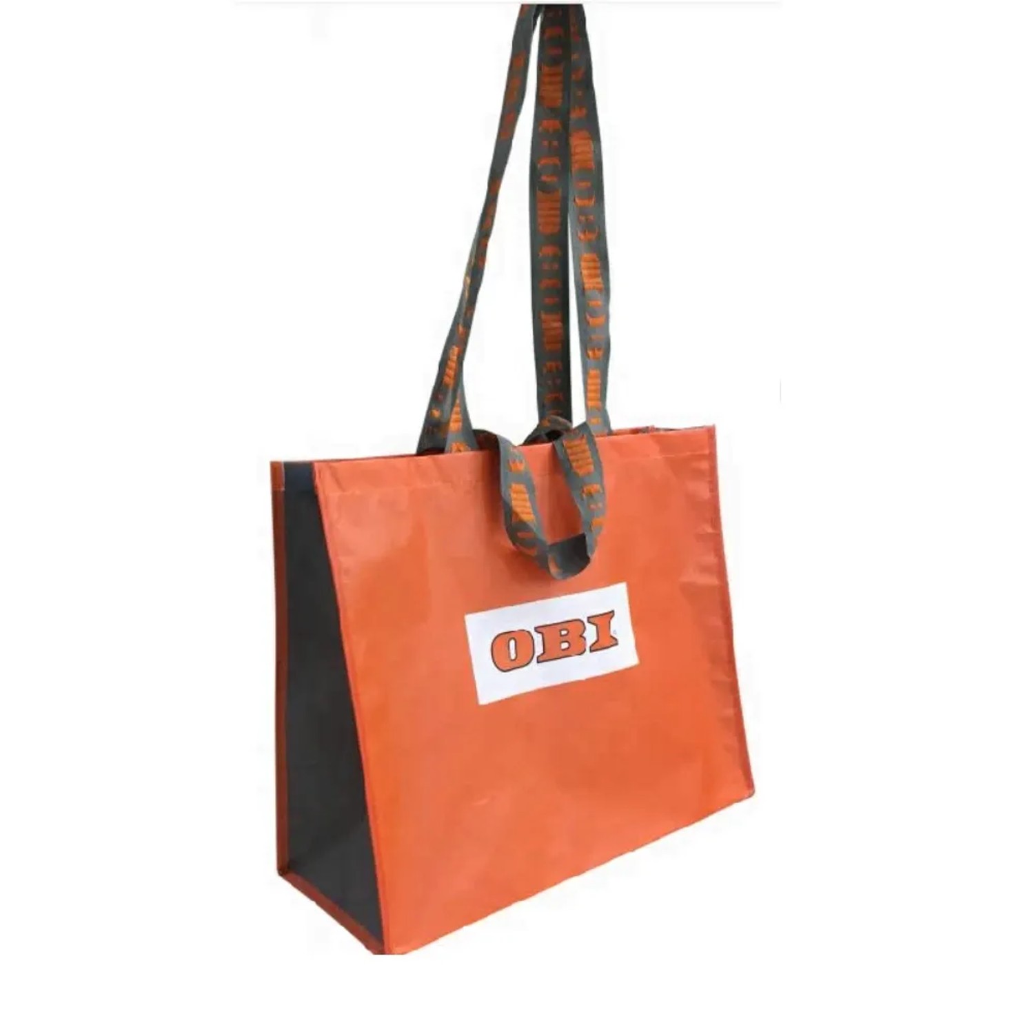 E-shop OBI Nákupná taška z recyklovaných materiálov, oranžová, 43 x 37 cm