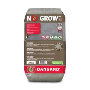 Vrece škárovacej hmoty Dansand 'N Grow', 20 kg, na prevenciu buriny v záhrade.