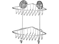 Wenko Rohová polička Vacuum-Loc Bari chróm, 2 poschodia