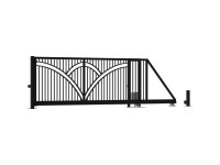 JARMEX Posuvná brána GENUA s pohonom, čierna RAL 9005, 1400 x 4000/6000 mm, P JARMEX Posuvná brána GENUA s pohonom, čierna RAL 9005, 1400 x 4000/6000 mm, P