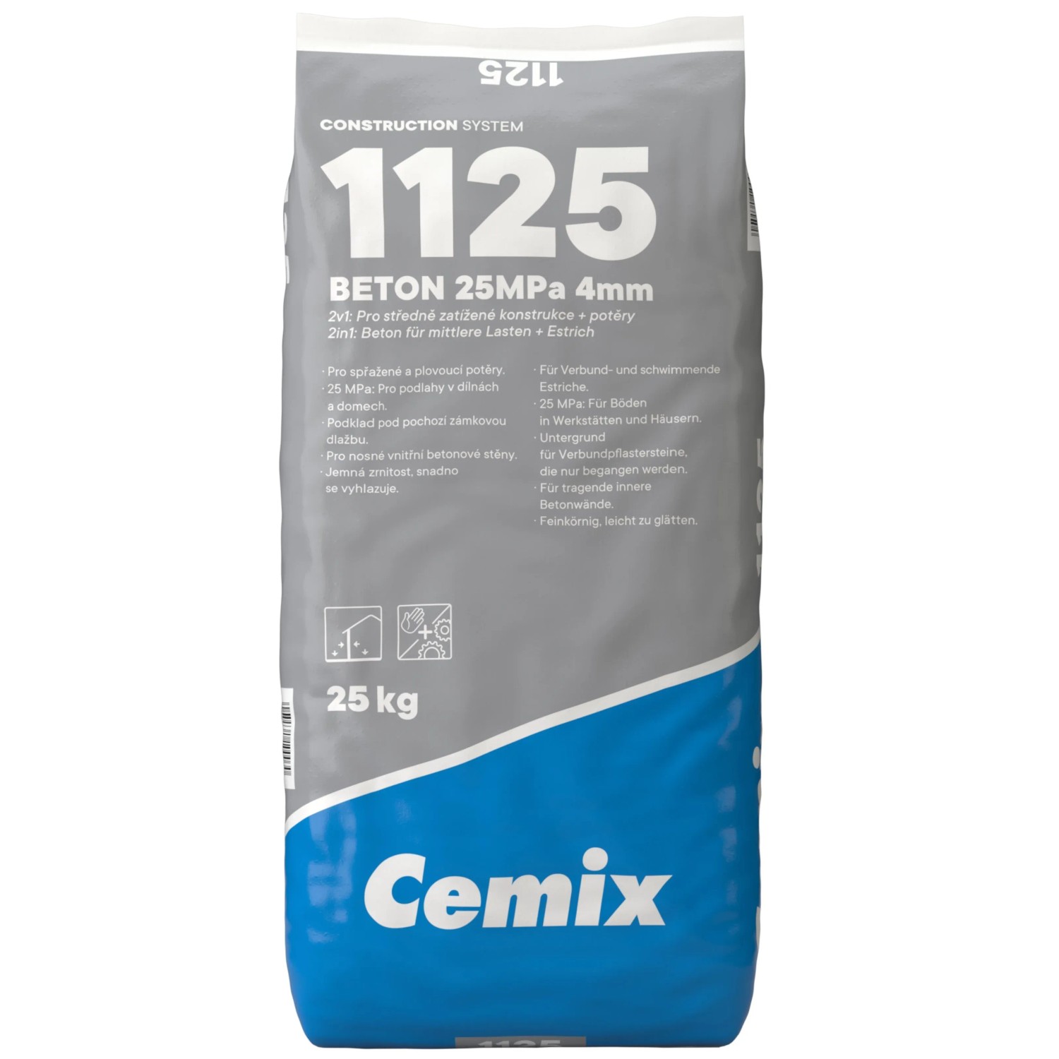 E-shop Cemix 1125 Betón 25 Map 4 mm, 25 kg