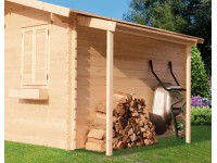 Maone Drevený prístrešok k záhradnému domčeku STANDA 1, 2, 3 / 60 x 175 cm