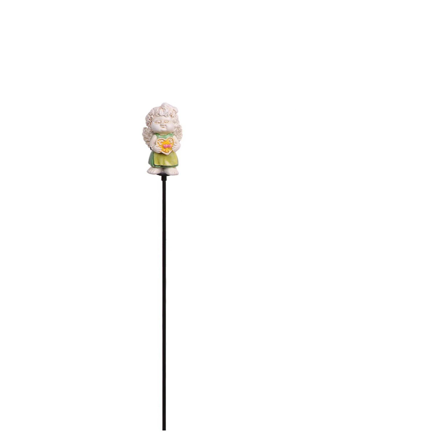 E-shop Mica Decorations Dekoratívne záhradný zápich anjel-dievča so srdcom, 75 cm