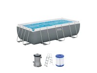 Bestway Bazén Steel Pro Max Frame Set s čerpadlom, sivá, 404 x 201 x 100 cm