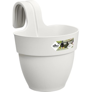 Elho kvetináč Vibia Campana S, hodvábne biely, Ø 20 cm. Závesný kvetináč na balkónové zábradlie.