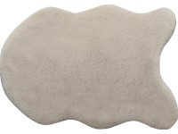 Koberec z umelej kožušiny, sivohnedá, 60 x 90 cm