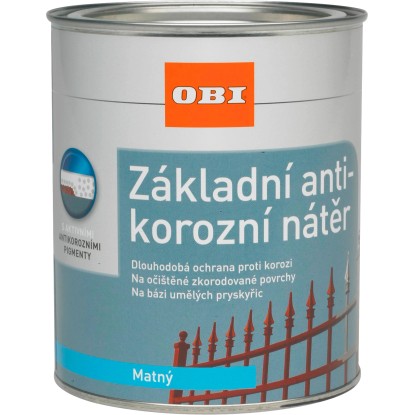 OBI Základný antikorózny náter matný svetlo sivý 750 ml