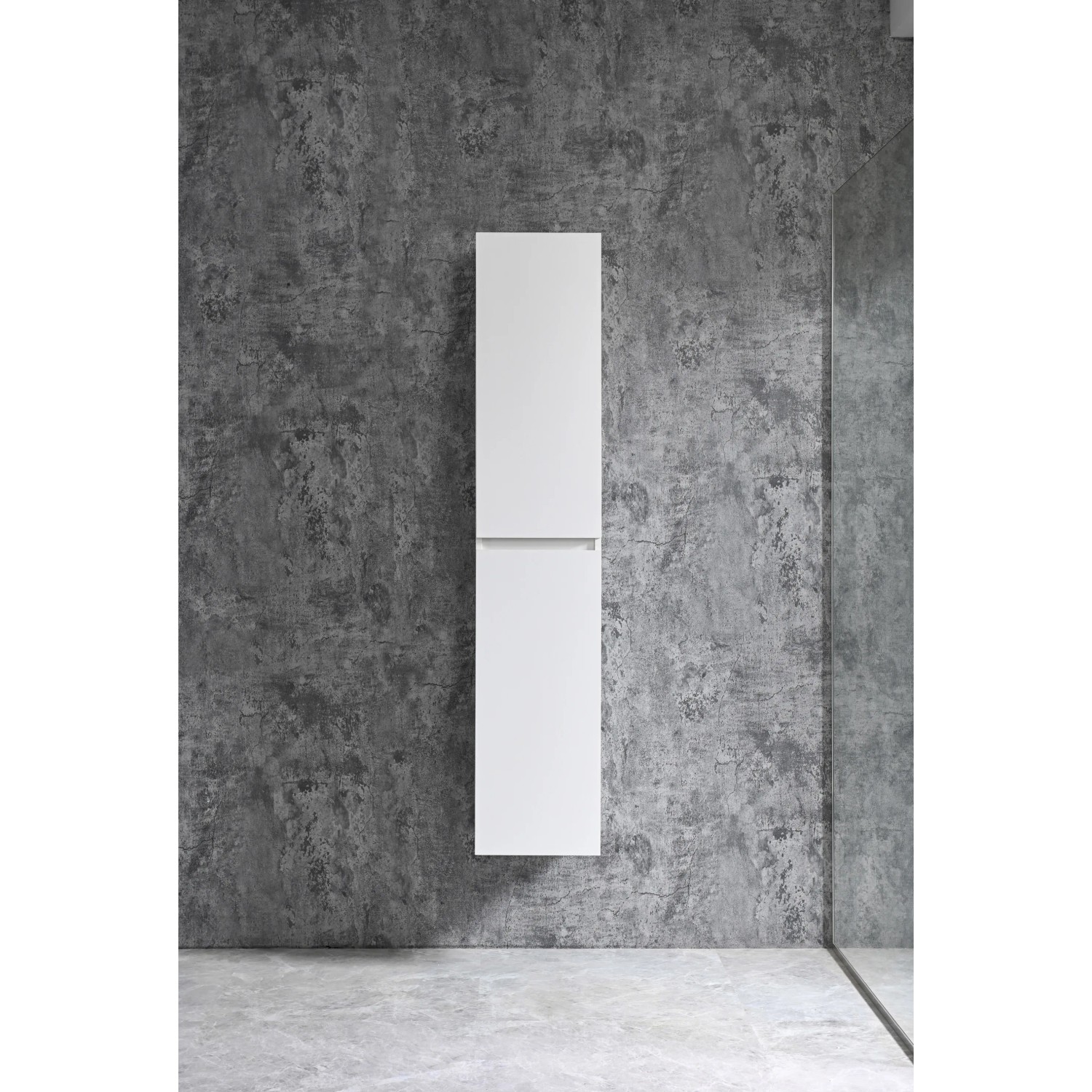 E-shop Sanotechnik Závesná vysoká kúpeľňová skrinka Corbo, biela, 150 x 30 x 30 cm