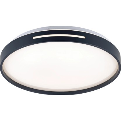 Stropné LED svietidlo Caldilora, 4000 K, 22,2 W, 2600 lm, antracitová, pr. 38 cm