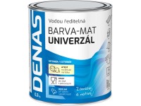 Denas Vrchná farba na drevo, kov a betón Univerzál-mat, 0100 biela, 300 g
