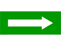 Tabuľka Smerová šípka 210 mm x 80 mm