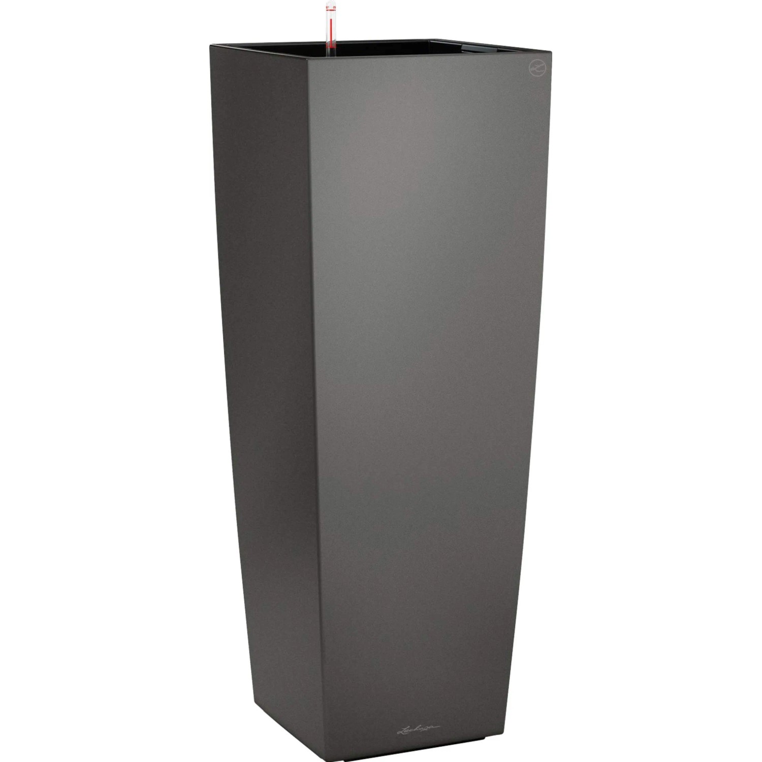 E-shop Lechuza Kvetináč Cubico Alto Premium, antracitová metalická, 40 x 40 x 105 cm