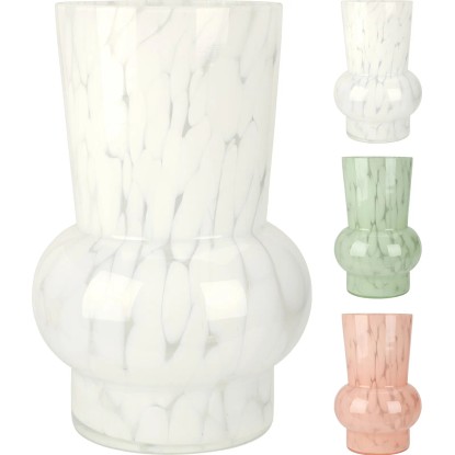 Koopman Sklenená váza rôzne farby pr. 12 x 18 cm