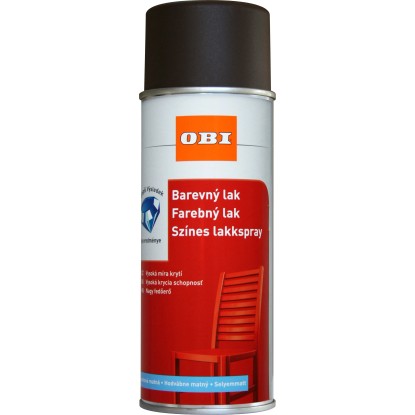 OBI Lak v spreji hodvábne matný RAL 8017 čokoládová hnedá 400 ml
