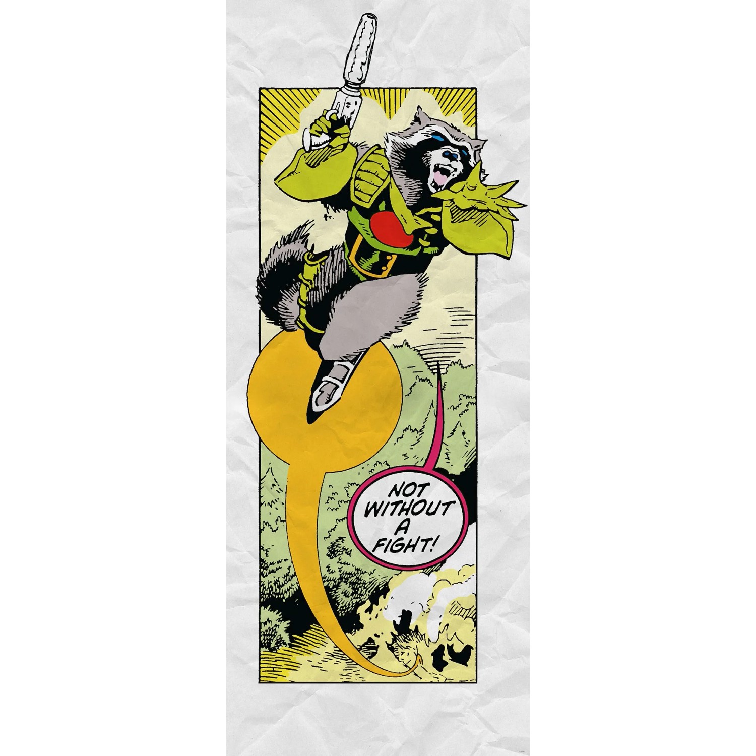 E-shop Komar Vliesová fototapeta Guardians Retro Comic Rocket Raccoon 100 x 250 cm