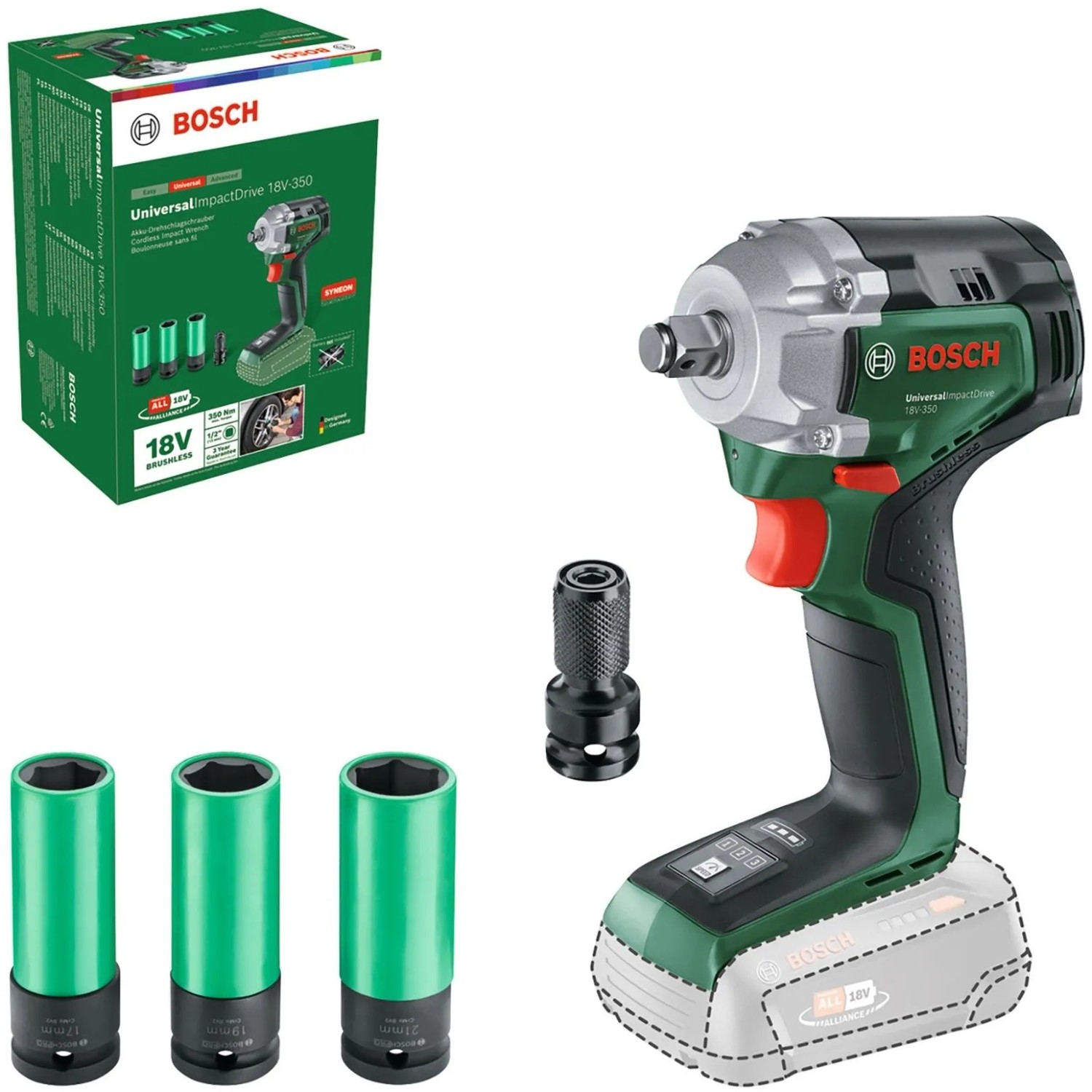 Bosch Aku rázový uťahovač UniversalImpactDrive 18V-350 Solo