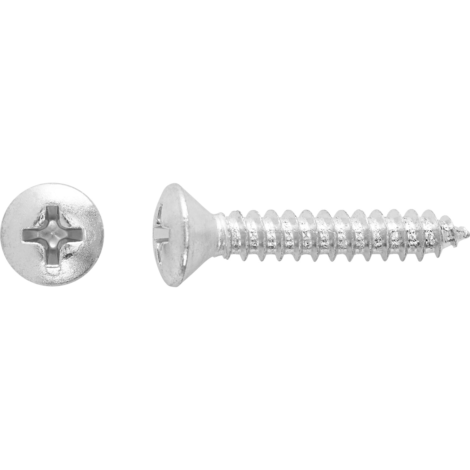 E-shop Skrutky do plechu so šošovk. hlavou PH2 plný závit pozink. oceľ 4,8x25 mm,12ks